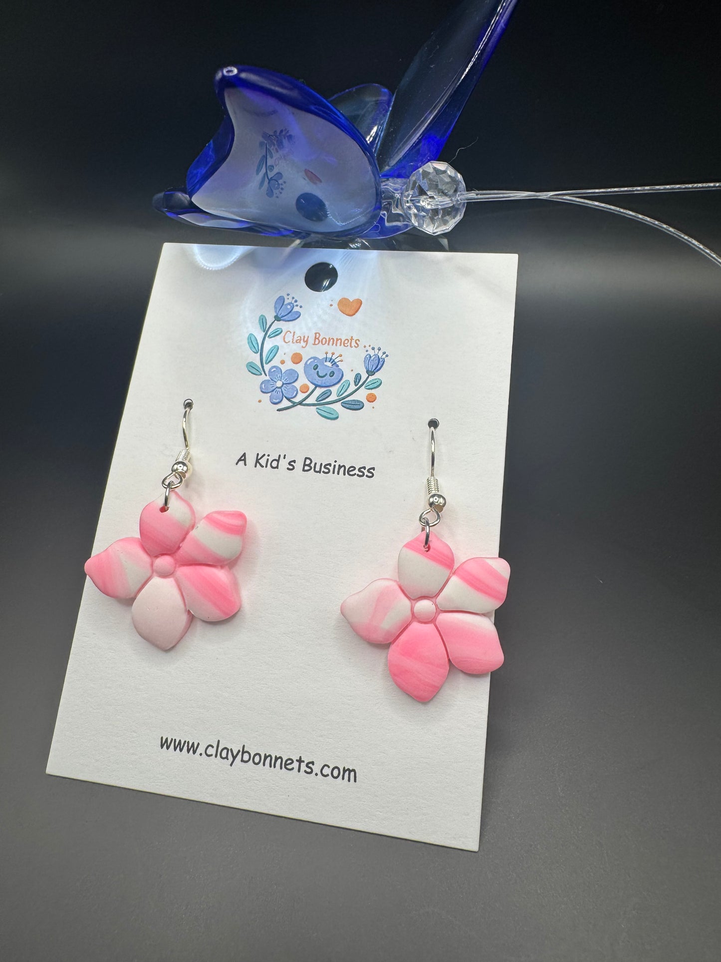 Charming Pink and White Marbled Flowers