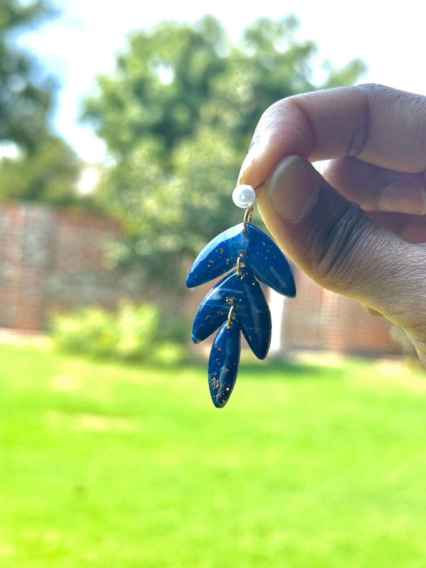 Lapis Lazuli statement earrings