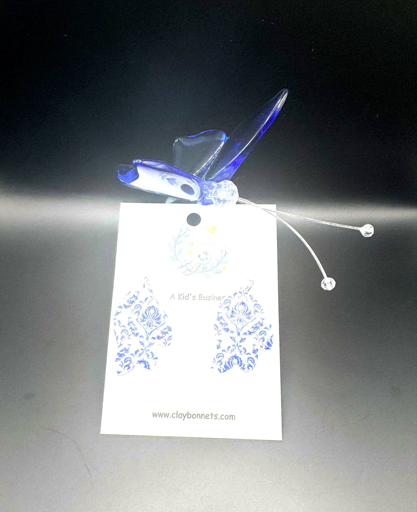 Striking Blue Accents on a White Canvas