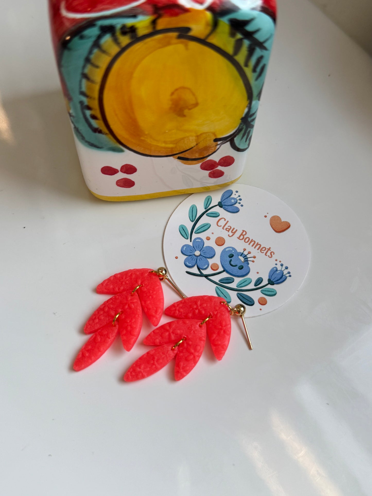 Coral Peach Earrings