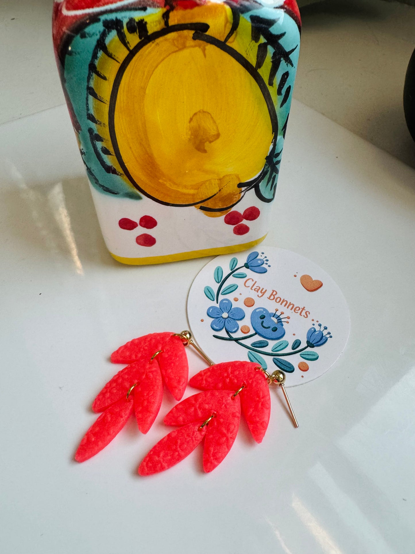 Coral Peach Earrings