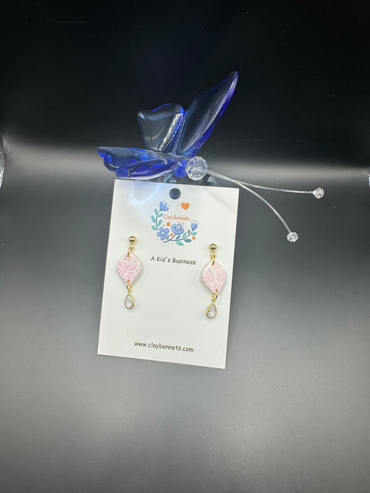 Pink & White Teardrops