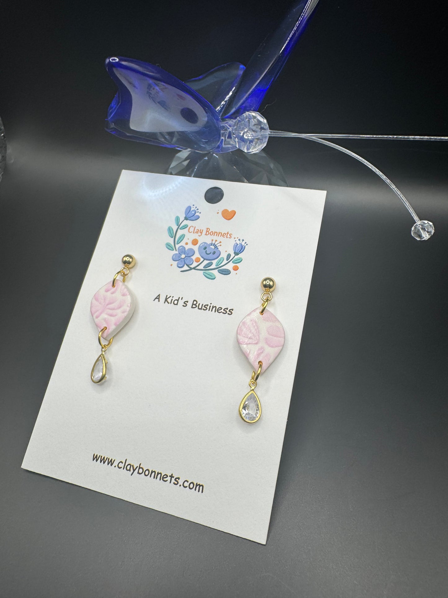 Pink & White Teardrops