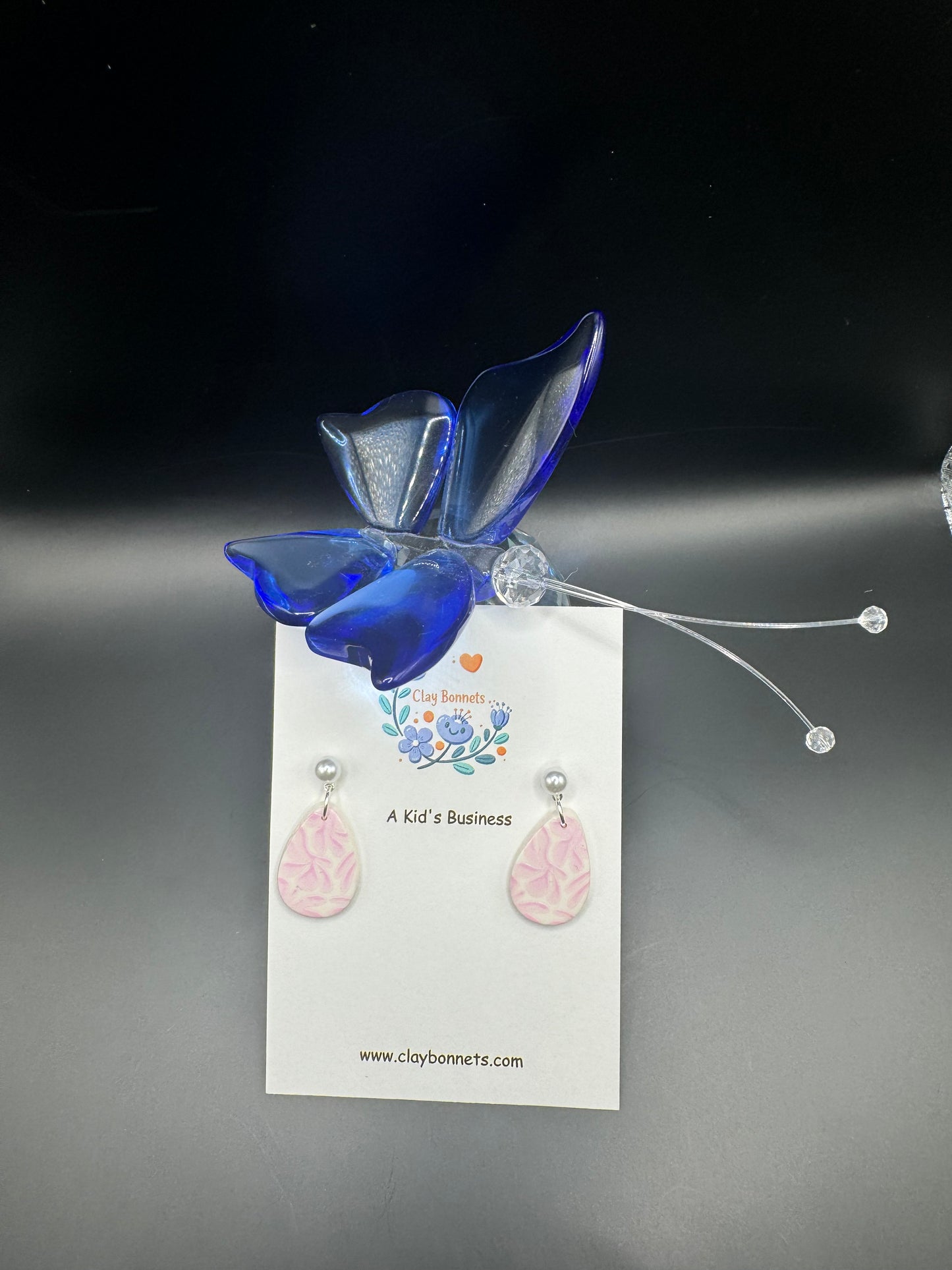 Light Pink Marbled Teardrops