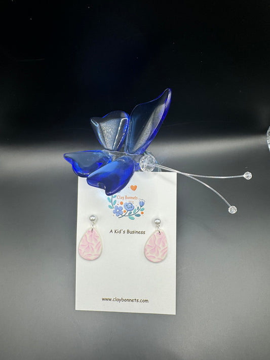 Light Pink Marbled Teardrops