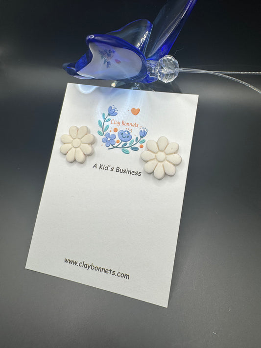 White Blossom Studs